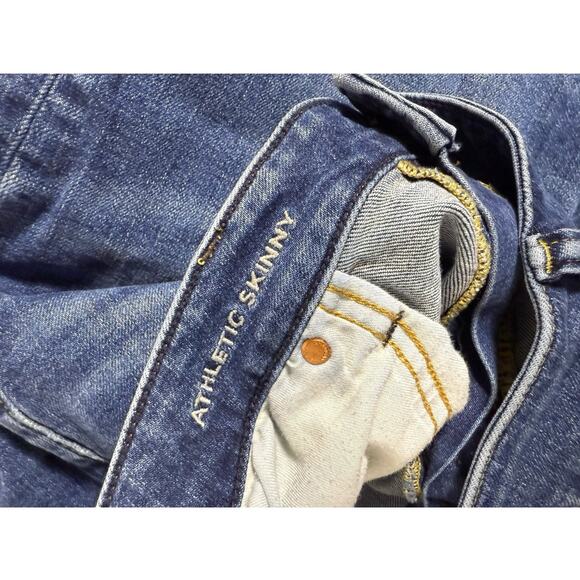 American Eagle Men's Athletic Skinny Jeans, 38x32 - Blue - Picture 3 of 7